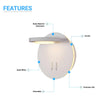 LED Wall Sconce Light, 14W, 3000K (Warm white), 558LM, Industrial Design, Dimmable, Diameter 6.2 inch Load image into Gallery viewer, LED Wall Sconce Light, 14W, 3000K (Warm white), 558LM, Industrial Design, Dimmable, Diameter 6.2 inch
