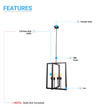Farmhouse Chandelier, 4-Light Foyer Lighting for Dining Room, E26 Base, Brushed Nickel/Oil Rubbed Bronze Finish Load image into Gallery viewer, Farmhouse Chandelier, 4-Light Foyer Lighting for Dining Room, E26 Base, Brushed Nickel/Oil Rubbed Bronze Finish