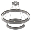 Modern - Double Ring Chandelier With Unique Shade, 115W, 3000K, 5750LM, Dimmable, Pendant Mounting, Aluminum Body Finish Load image into Gallery viewer, Modern - Double Ring Chandelier With Unique Shade, 115W, 3000K, 5750LM, Dimmable, Pendant Mounting, Aluminum Body Finish
