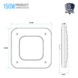 150W LED Canopy Light, 15600LM, 5700K, UL, Damp/Wet Locations, For Gas Stations, High Bay Carport, Indoor Parking, Underpasses, Loading Docks, Outdoor Area Light Load image into Gallery viewer, 150W LED Canopy Light, 15600LM, 5700K, UL, Damp/Wet Locations, For Gas Stations, High Bay Carport, Indoor Parking, Underpasses, Loading Docks, Outdoor Area Light