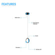 LED Circular Vertical One Ring Pendant Light, 8W, 3000K, 400LM, 120V, Dim: 5.5 x 55 Inch, ETL Listed, Dimmable, Circline Architectural, Hanging Light Fixture Load image into Gallery viewer, LED Circular Vertical One Ring Pendant Light, 8W, 3000K, 400LM, 120V, Dim: 5.5 x 55 Inch, ETL Listed, Dimmable, Circline Architectural, Hanging Light Fixture