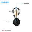 Steel Birdcage Wall Sconce Lighting Fixtures, Matte Black Finish, E26 Base, UL Listed, 3 Years Warranty Load image into Gallery viewer, Steel Birdcage Wall Sconce Lighting Fixtures, Matte Black Finish, E26 Base, UL Listed, 3 Years Warranty