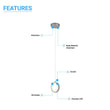 LED Circular Vertical One Ring Pendant Light, 8W, 3000K, 400LM, 120V, Dim: 5.5 x 55 Inch, ETL Listed, Dimmable, Circline Architectural, Hanging Light Fixture Load image into Gallery viewer, LED Circular Vertical One Ring Pendant Light, 8W, 3000K, 400LM, 120V, Dim: 5.5 x 55 Inch, ETL Listed, Dimmable, Circline Architectural, Hanging Light Fixture