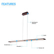 LED PMMA flat Island Pendant Light, 25W, 3000K, 1250LM, Dimmable, Kitchen or Dinning area Lights, Brushed brown Body Finish Load image into Gallery viewer, LED PMMA flat Island Pendant Light, 25W, 3000K, 1250LM, Dimmable, Kitchen or Dinning area Lights, Brushed brown Body Finish