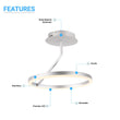 Modern Circular Ceiling Lights, 28W, 3000K (Warm white), 1400LM, Dimmable, Aluminum Body Finish, 3 Year Warranty Load image into Gallery viewer, Modern Circular Ceiling Lights, 28W, 3000K (Warm white), 1400LM, Dimmable, Aluminum Body Finish, 3 Year Warranty