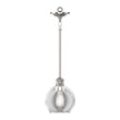 1-Light Clear Glass Pendant Lighting Fixture with Brushed Nickel Finish, E26 Base, UL Listed for Damp Location Load image into Gallery viewer, 1-Light Clear Glass Pendant Lighting Fixture with Brushed Nickel Finish, E26 Base, UL Listed for Damp Location