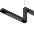 1-Light, LED Linear Chandelier Light Fixture In Matte black Body Finish, 23W, 3000K, 1150LM Dimmable, 39.4''×1.3''×71'' (Dimension) Load image into Gallery viewer, 1-Light, LED Linear Chandelier Light Fixture In Matte black Body Finish, 23W, 3000K, 1150LM Dimmable, 39.4''×1.3''×71'' (Dimension)