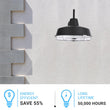 12W Textured Black Gooseneck LED Outdoor Wall Light with Nickel Cage, 3000K (Warm White), Dimmable, 1000 Lumens, ETL Listed Load image into Gallery viewer, 12W Textured Black Gooseneck LED Outdoor Wall Light with Nickel Cage, 3000K (Warm White), Dimmable, 1000 Lumens, ETL Listed