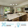 3-Lights Bell Shape Kitchen Island Pendant Lighting, Clear Glass Shade, E26 Base, UL Listed Load image into Gallery viewer, 3-Lights Bell Shape Kitchen Island Pendant Lighting, Clear Glass Shade, E26 Base, UL Listed
