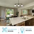 3-Lights Bell Shape Kitchen Island Pendant Lighting, Clear Glass Shade, E26 Base, UL Listed Load image into Gallery viewer, 3-Lights Bell Shape Kitchen Island Pendant Lighting, Clear Glass Shade, E26 Base, UL Listed