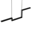 1-Lights, Modern Linear Chandelier Light, 16W, 3000K, 800LM, Suspension Fixture, Matte black Body Finish, Dimmable, 31.5''×1.3''×71'' (Dimension) Load image into Gallery viewer, 1-Lights, Modern Linear Chandelier Light, 16W, 3000K, 800LM, Suspension Fixture, Matte black Body Finish, Dimmable, 31.5''×1.3''×71'' (Dimension)