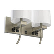 Double Head Acrylic Wall Sconce, Brushed Nickel Finish, With LED 2*1W, 1 USB, 2 Switches & 2 outlet, Bedside Wall Lights with Reading Lamp, for Bedroom Living Room Hotels Load image into Gallery viewer, Double Head Acrylic Wall Sconce, Brushed Nickel Finish, With LED 2*1W, 1 USB, 2 Switches & 2 outlet, Bedside Wall Lights with Reading Lamp, for Bedroom Living Room Hotels