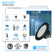UFO LED High Bay Light 150/120/100 Watt Adjustable, 4000K Cool White, 150LM/W-155LM/W, 120-277VAC, IP65, UL, DLC Listed, 1-10V Dim, For LED Warehouse Lighting Retail Workshop Garage Factory Barn Lighting Load image into Gallery viewer, UFO LED High Bay Light 150/120/100 Watt Adjustable, 4000K Cool White, 150LM/W-155LM/W, 120-277VAC, IP65, UL, DLC Listed, 1-10V Dim, For LED Warehouse Lighting Retail Workshop Garage Factory Barn Lighting