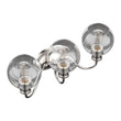 Clear Glass Bathroom Light Fixtures, Wall Mount, 2-Head/3-Head, E26 Base Brushed Nickel Finish, Vanity Lighting Load image into Gallery viewer, Clear Glass Bathroom Light Fixtures, Wall Mount, 2-Head/3-Head, E26 Base Brushed Nickel Finish, Vanity Lighting