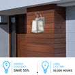 12W LED Outdoor Wall Lantern Fixture with Water Glass Shade, 4000K (Cool White), Dimmable, ETL Listed Load image into Gallery viewer, 12W LED Outdoor Wall Lantern Fixture with Water Glass Shade, 4000K (Cool White), Dimmable, ETL Listed