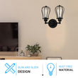 Steel Birdcage Wall Sconce Lighting Fixtures, Matte Black Finish, E26 Base, UL Listed, 3 Years Warranty Load image into Gallery viewer, Steel Birdcage Wall Sconce Lighting Fixtures, Matte Black Finish, E26 Base, UL Listed, 3 Years Warranty