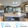 Flared Shape Chandelier Lighting Fixture with Clear Glass Shades, E26 Base, UL Listed for Damp Location, 3 Years Warranty Load image into Gallery viewer, Flared Shape Chandelier Lighting Fixture with Clear Glass Shades, E26 Base, UL Listed for Damp Location, 3 Years Warranty