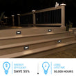 LED Step Lights 3W 3000K (Warm White), 120 LM, 120V, Rectangle, ETL Listed, Dimmable, Wet Location, Indoor Outdoor Stair Lights Load image into Gallery viewer, LED Step Lights 3W 3000K (Warm White), 120 LM, 120V, Rectangle, ETL Listed, Dimmable, Wet Location, Indoor Outdoor Stair Lights