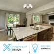 Flared Shape Chandelier Lighting Fixture with Clear Glass Shades, E26 Base, UL Listed for Damp Location, 3 Years Warranty Load image into Gallery viewer, Flared Shape Chandelier Lighting Fixture with Clear Glass Shades, E26 Base, UL Listed for Damp Location, 3 Years Warranty
