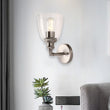 Bell Shape Wall Sconce Lighting Fixture, Brushed Nickel Finish, E26 Base, UL Listed for Dry Location, 3 Years Warranty Load image into Gallery viewer, Bell Shape Wall Sconce Lighting Fixture, Brushed Nickel Finish, E26 Base, UL Listed for Dry Location, 3 Years Warranty