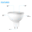 MR16 LED Light Bulbs 6.5W 5000K 500 Lumens Dimmable 120V Damp Location Spotlight Light Bulb Load image into Gallery viewer, MR16 LED Light Bulbs 6.5W 5000K 500 Lumens Dimmable 120V Damp Location Spotlight Light Bulb