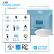 10.5 Inch Mushroom Shape LED Flush Mount Ceiling Light - 12.5 Watt, 1050 Lumens - Dimmable - Round Ceiling Light Load image into Gallery viewer, 10.5 Inch Mushroom Shape LED Flush Mount Ceiling Light - 12.5 Watt, 1050 Lumens - Dimmable - Round Ceiling Light