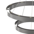 Modern - Double Ring Chandelier With Unique Shade, 115W, 3000K, 5750LM, Dimmable, Pendant Mounting, Aluminum Body Finish Load image into Gallery viewer, Modern - Double Ring Chandelier With Unique Shade, 115W, 3000K, 5750LM, Dimmable, Pendant Mounting, Aluminum Body Finish