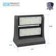 Rotatable LED Wall Pack Light 80W 5700K, 10800LM, Black, UL, DLC Premium, IP65, Adjustable Head Can be used as Up/Down Light, Outdoor Rotatable Wall Light Load image into Gallery viewer, Rotatable LED Wall Pack Light 80W 5700K, 10800LM, Black, UL, DLC Premium, IP65, Adjustable Head Can be used as Up/Down Light, Outdoor Rotatable Wall Light