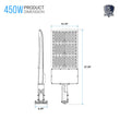 450W LED Pole Light with Dusk to Dawn Photocell, 5700K, AC120-277V, Universal Mount, Bronze, With 20KV Surge Protector, IP65 Waterproof, LED Parking Lot Lights - Outdoor Commercial Area Street Lighting, Gen14 Load image into Gallery viewer, 450W LED Pole Light with Dusk to Dawn Photocell, 5700K, AC120-277V, Universal Mount, Bronze, With 20KV Surge Protector, IP65 Waterproof, LED Parking Lot Lights - Outdoor Commercial Area Street Lighting, Gen14