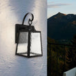 12W LED Outdoor Wall Lantern Fixture with Water Glass Shade, 4000K (Cool White), Dimmable, ETL Listed Load image into Gallery viewer, 12W LED Outdoor Wall Lantern Fixture with Water Glass Shade, 4000K (Cool White), Dimmable, ETL Listed