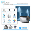 LED Wall Pack Light without Photocell 80W 5700K Forward Throw, IP65 Waterproof, 10400LM,  UL, DLC Certified, Outdoor Commercial Security Light, For Porch Garage Warehouse Security Flood Lighting Load image into Gallery viewer, LED Wall Pack Light without Photocell 80W 5700K Forward Throw, IP65 Waterproof, 10400LM,  UL, DLC Certified, Outdoor Commercial Security Light, For Porch Garage Warehouse Security Flood Lighting