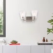 Flared Shape Bathroom Light Fixtures with Clear Glass Shade, E26 Base, UL Listed for Damp Location, Wall Mount, Bathroom Vanity Lighting Load image into Gallery viewer, Flared Shape Bathroom Light Fixtures with Clear Glass Shade, E26 Base, UL Listed for Damp Location, Wall Mount, Bathroom Vanity Lighting