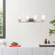 Cylinder Shape Bathroom Light Fixtures with Frosted Glass Shades, 2-Light/3-Light/4-Light, Wall Mount, Vanity Lighting Load image into Gallery viewer, Cylinder Shape Bathroom Light Fixtures with Frosted Glass Shades, 2-Light/3-Light/4-Light, Wall Mount, Vanity Lighting