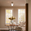 Brass Gold Semi-Flush Mount Light with Bell Shape Clear Glass Shade, E26 Base, Damp Location, Ceiling Mounting, UL Listed Load image into Gallery viewer, Brass Gold Semi-Flush Mount Light with Bell Shape Clear Glass Shade, E26 Base, Damp Location, Ceiling Mounting, UL Listed
