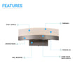 9W LED Wall Sconce Light, 3000K Warm White 500LM 120V Brushed Nickel Finish, ETL Listed, Dimmable, Hallway Light Fixtures Load image into Gallery viewer, 9W LED Wall Sconce Light, 3000K Warm White 500LM 120V Brushed Nickel Finish, ETL Listed, Dimmable, Hallway Light Fixtures