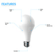 LED Light Bulbs A21 16 Watt 1600 Lumens 5000K Daylight White Dimmable E26 Base Damp Location, Standard LED Bulbs Load image into Gallery viewer, LED Light Bulbs A21 16 Watt 1600 Lumens 5000K Daylight White Dimmable E26 Base Damp Location, Standard LED Bulbs