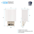 Modern Decorative Wall Sconce Light with 1 USB, 1 Rocker Switch, 1 Power Outlet, Satin Nickel Finish Load image into Gallery viewer, Modern Decorative Wall Sconce Light with 1 USB, 1 Rocker Switch, 1 Power Outlet, Satin Nickel Finish