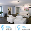 Linear Rectangular Pendant Lighting Fixture, 17W, 3000K (Warm White), 1137LM, Dimension: 36.1''x71'' Load image into Gallery viewer, Linear Rectangular Pendant Lighting Fixture, 17W, 3000K (Warm White), 1137LM, Dimension: 36.1''x71''