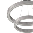 Modern - Double Ring Chandelier With Unique Shade, 115W, 3000K, 5750LM, Dimmable, Pendant Mounting, Aluminum Body Finish Load image into Gallery viewer, Modern - Double Ring Chandelier With Unique Shade, 115W, 3000K, 5750LM, Dimmable, Pendant Mounting, Aluminum Body Finish