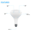LED Light Bulbs BR40 15.5 Watt 5000K 1100 Lumens 120V Dimmable E26 Base Damp Location LED Indoor Recessed Flood Light Load image into Gallery viewer, LED Light Bulbs BR40 15.5 Watt 5000K 1100 Lumens 120V Dimmable E26 Base Damp Location LED Indoor Recessed Flood Light