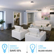 Linear Rectangular Pendant Lighting Fixture, 17W, 3000K (Warm White), 1137LM, Dimension: 36.1''x71'' Load image into Gallery viewer, Linear Rectangular Pendant Lighting Fixture, 17W, 3000K (Warm White), 1137LM, Dimension: 36.1''x71''