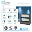Rotatable LED Wall Pack Light 80W 5700K, 10800LM, Black, UL, DLC Premium, IP65, Adjustable Head Can be used as Up/Down Light, Outdoor Rotatable Wall Light Load image into Gallery viewer, Rotatable LED Wall Pack Light 80W 5700K, 10800LM, Black, UL, DLC Premium, IP65, Adjustable Head Can be used as Up/Down Light, Outdoor Rotatable Wall Light