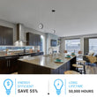 LED Circular Vertical One Ring Pendant Light, 8W, 3000K, 400LM, 120V, Dim: 5.5 x 55 Inch, ETL Listed, Dimmable, Circline Architectural, Hanging Light Fixture Load image into Gallery viewer, LED Circular Vertical One Ring Pendant Light, 8W, 3000K, 400LM, 120V, Dim: 5.5 x 55 Inch, ETL Listed, Dimmable, Circline Architectural, Hanging Light Fixture