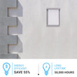 12W Rectangle Shape LED Outdoor Wall Sconce, Painted Silver Finish, White Acrylic Shade, ETL Listed Load image into Gallery viewer, 12W Rectangle Shape LED Outdoor Wall Sconce, Painted Silver Finish, White Acrylic Shade, ETL Listed