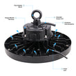Gen13 UFO LED High Bay Light, 200W, 4000K, 28,600LM, AC120-277V, IP65 Waterproof, UL, DLC Listed, 0-10V Dimmable, Plug & Play Lighting for Warehouse Workshop Factory Barn Garage Area Lighting Fixture Load image into Gallery viewer, Gen13 UFO LED High Bay Light, 200W, 4000K, 28,600LM, AC120-277V, IP65 Waterproof, UL, DLC Listed, 0-10V Dimmable, Plug & Play Lighting for Warehouse Workshop Factory Barn Garage Area Lighting Fixture