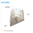 1-Light, Decorative ARC Wall Sconce Fixture, Brushed Nickel Finish with White glass shade, Dim: 9" W x 12"H x 5"E, Hallway Light Fixtures Load image into Gallery viewer, 1-Light, Decorative ARC Wall Sconce Fixture, Brushed Nickel Finish with White glass shade, Dim: 9" W x 12"H x 5"E, Hallway Light Fixtures