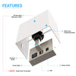Modern Decorative Wall Sconce Light with 1 USB, 1 Rocker Switch, 1 Power Outlet, Satin Nickel Finish Load image into Gallery viewer, Modern Decorative Wall Sconce Light with 1 USB, 1 Rocker Switch, 1 Power Outlet, Satin Nickel Finish