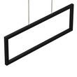 Rectangular Chandelier LED For Office Kitchen Dining Room, 33W, 3000K, 1650LM, LED Pendant Lighting with Matte Black Body Finish, Dimmable, 1-Light Load image into Gallery viewer, Rectangular Chandelier LED For Office Kitchen Dining Room, 33W, 3000K, 1650LM, LED Pendant Lighting with Matte Black Body Finish, Dimmable, 1-Light