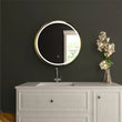 24 Inch Round LED Lighted Bathroom Vanity Mirror with Shelf, Touch Switch, Defogger and CCT Remembrance, CRI 90+, Raven Round Style Load image into Gallery viewer, 24 Inch Round LED Lighted Bathroom Vanity Mirror with Shelf, Touch Switch, Defogger and CCT Remembrance, CRI 90+, Raven Round Style