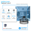 Semi Flush Mount Ceiling Lights, Drum Shape, Steel Cage Matte Black Finish, E26 Base, UL Listed, 3 Years Warranty Load image into Gallery viewer, Semi Flush Mount Ceiling Lights, Drum Shape, Steel Cage Matte Black Finish, E26 Base, UL Listed, 3 Years Warranty